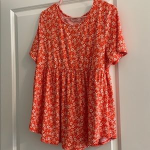 Floral baby doll top